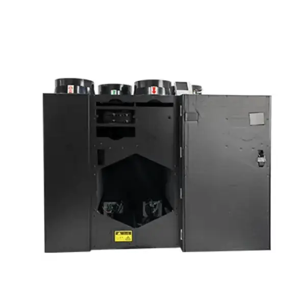 Achterkant-open Wandgemonteerd ERV-MVHR ventilatiesysteem front voor energiezuinige ventilatie