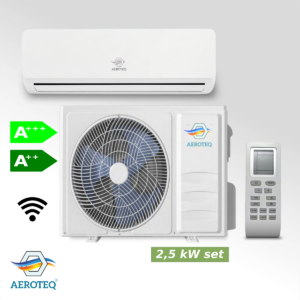 Aeroteq 2,5 kW Airco Set met Wifi – Single Split Wandmodel